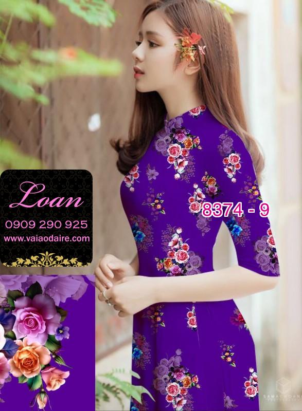 Vải áo dài hoa Hồng