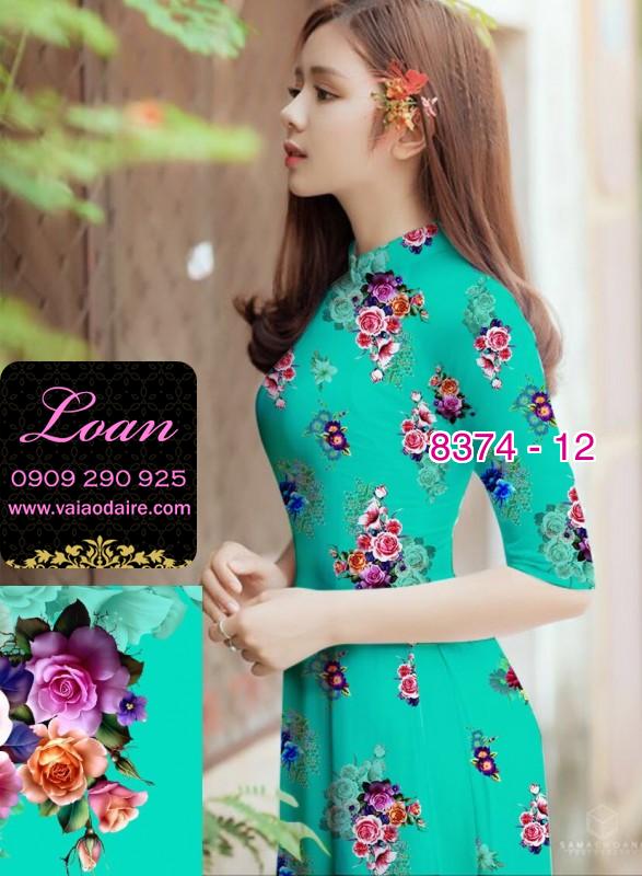 Vải áo dài hoa Hồng