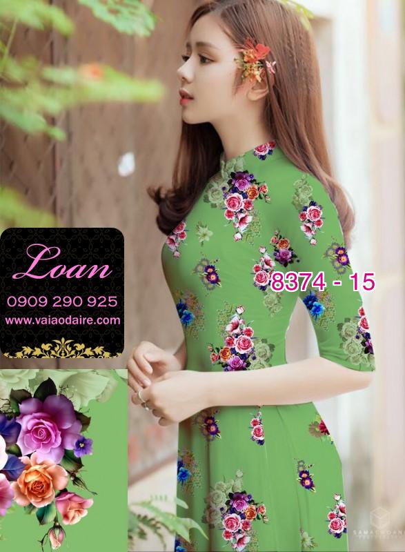 Vải áo dài hoa Hồng
