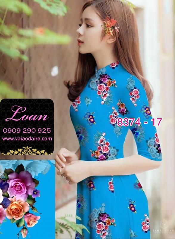 Vải áo dài hoa Hồng