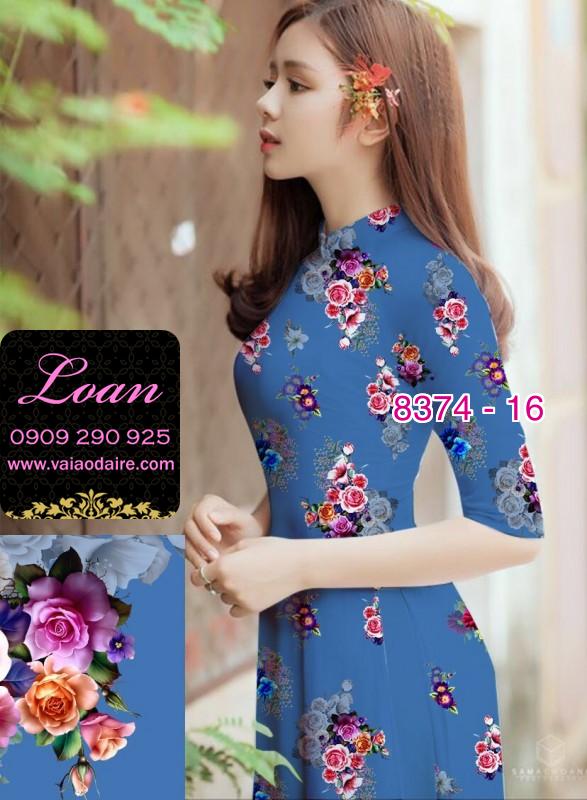Vải áo dài hoa Hồng