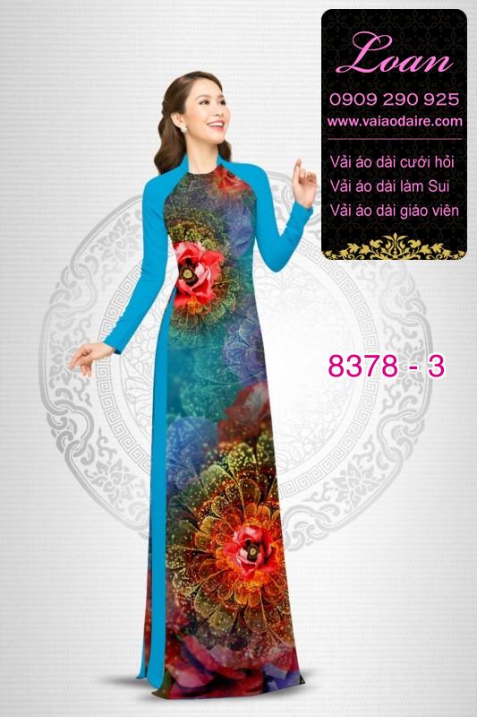 Vải áo dài hoa lập thể