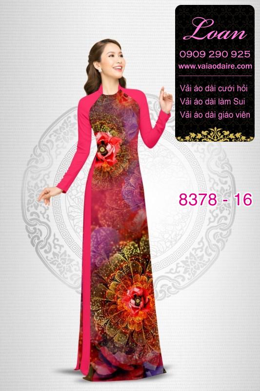 Vải áo dài hoa lập thể
