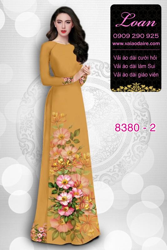 Vải áo dài hoa 3D