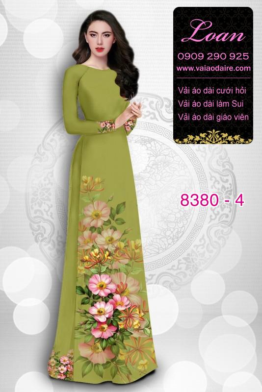 Vải áo dài hoa 3D