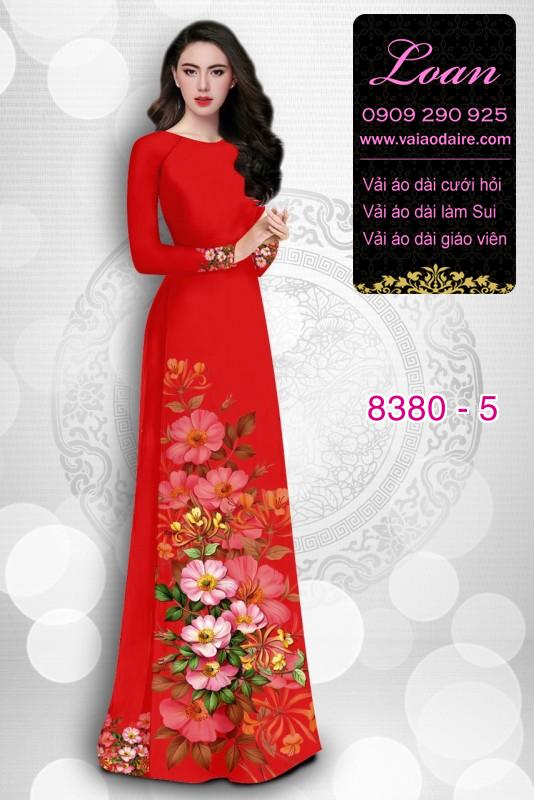 Vải áo dài hoa 3D