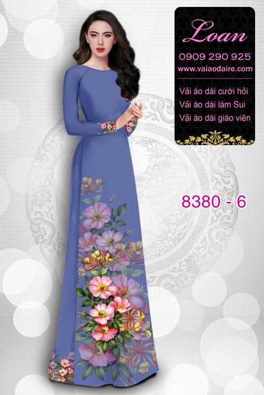 Vải áo dài hoa 3D