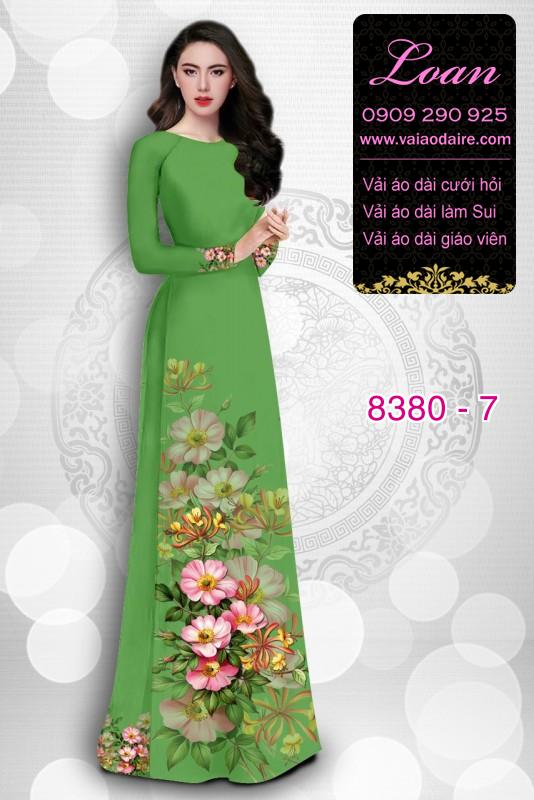 Vải áo dài hoa 3D