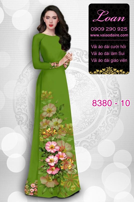 Vải áo dài hoa 3D