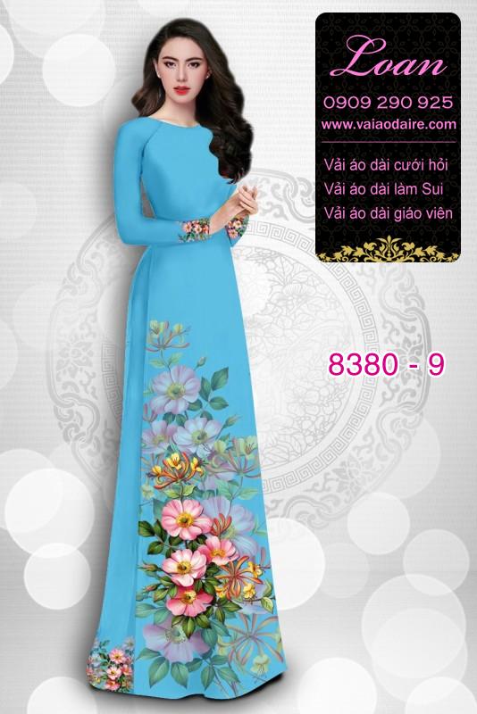 Vải áo dài hoa 3D