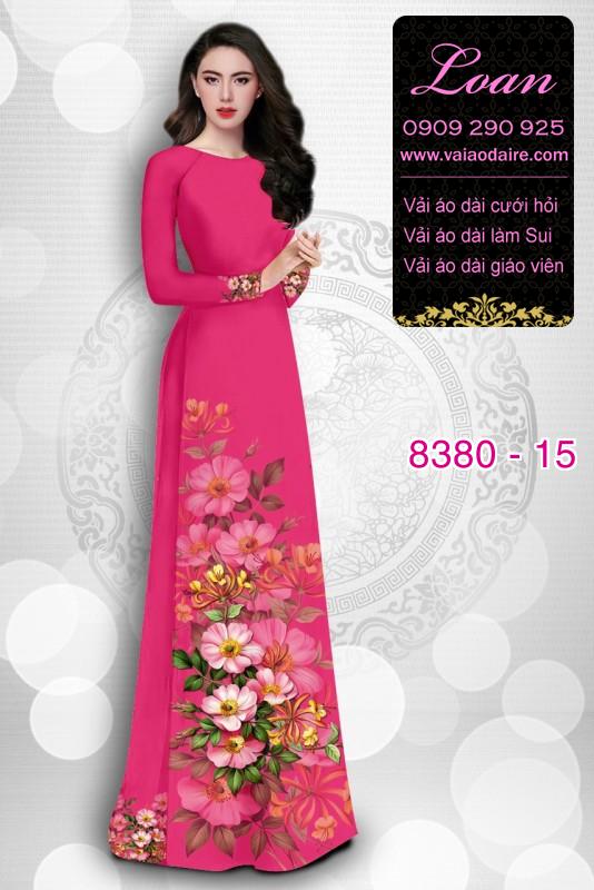 Vải áo dài hoa 3D