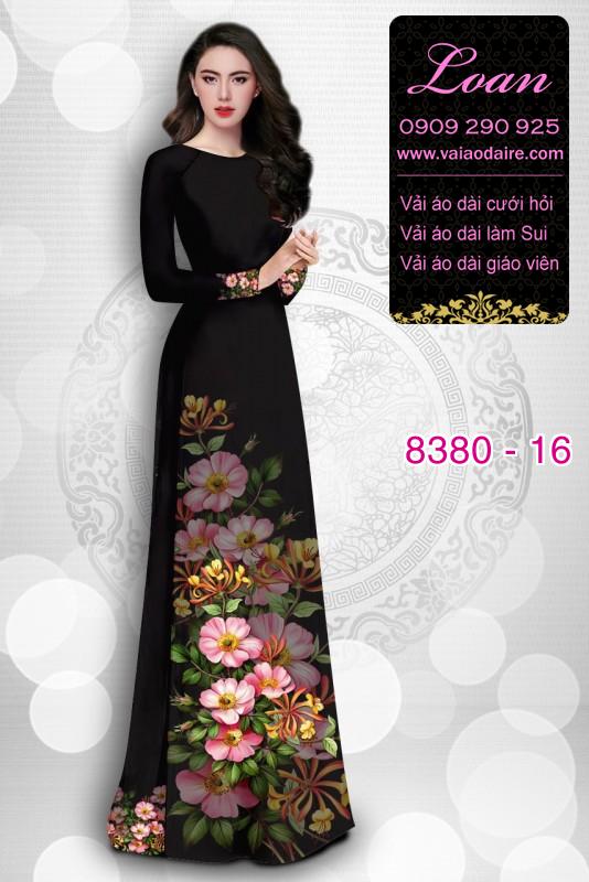Vải áo dài hoa 3D