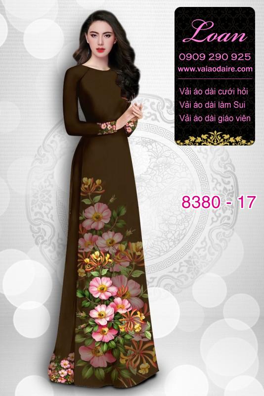 Vải áo dài hoa 3D