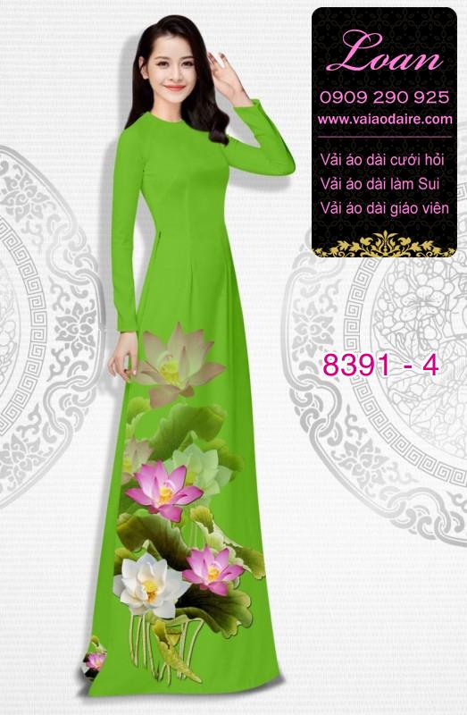 Vải áo dài hoa Sen