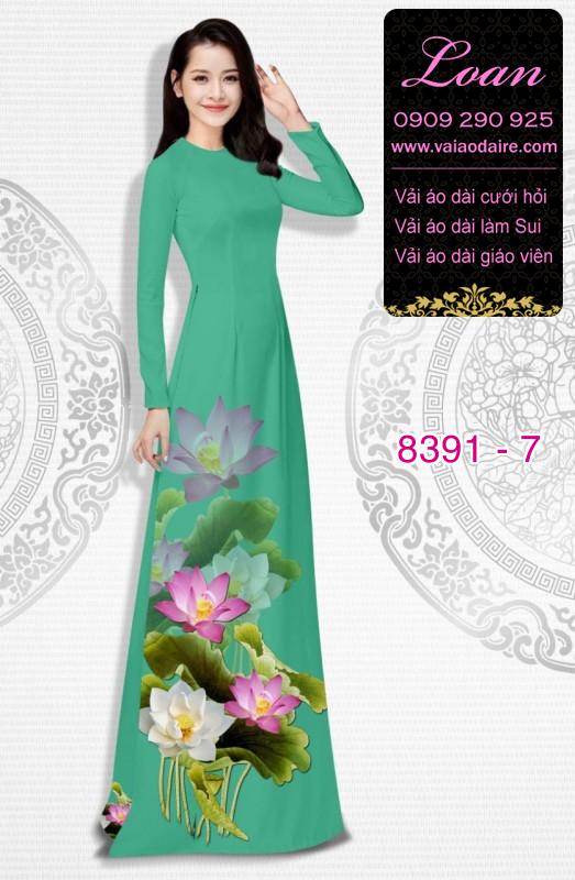 Vải áo dài hoa Sen
