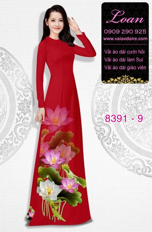Vải áo dài hoa Sen
