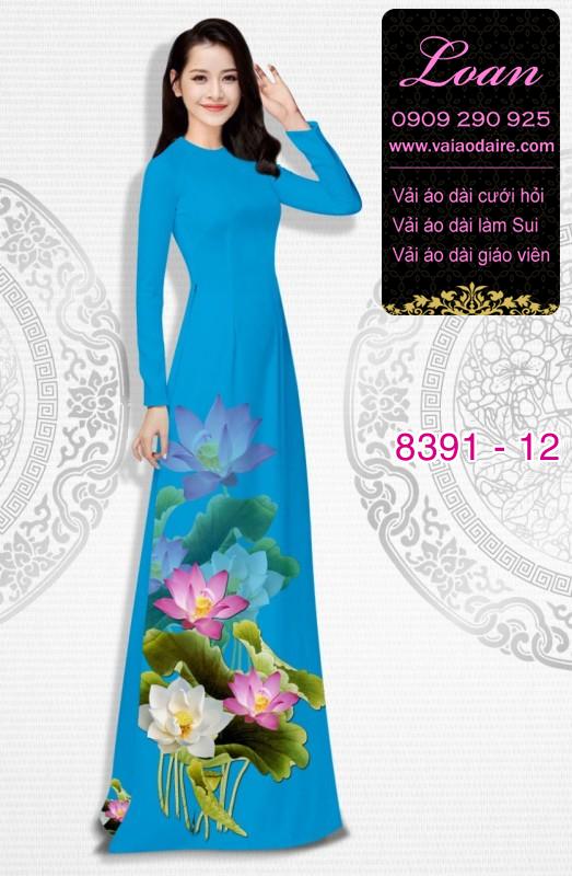 Vải áo dài hoa Sen