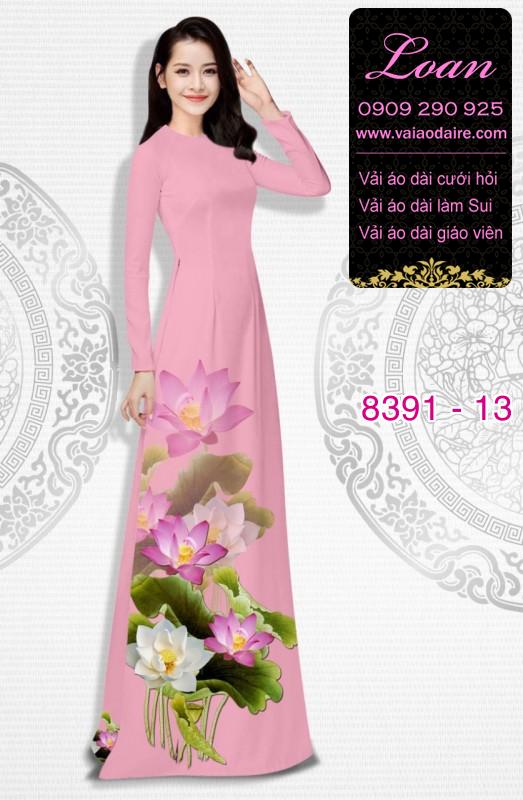 Vải áo dài hoa Sen