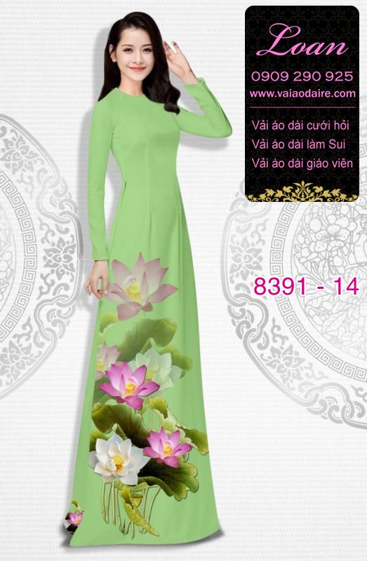 Vải áo dài hoa Sen