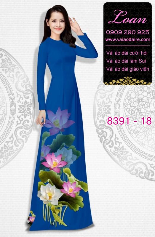 Vải áo dài hoa Sen