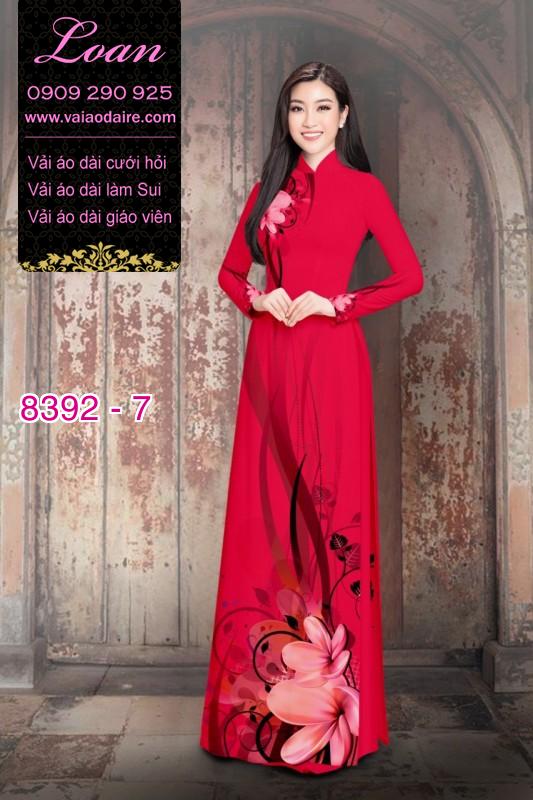 Vải áo dài hoa 3D