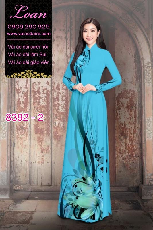 Vải áo dài hoa 3D