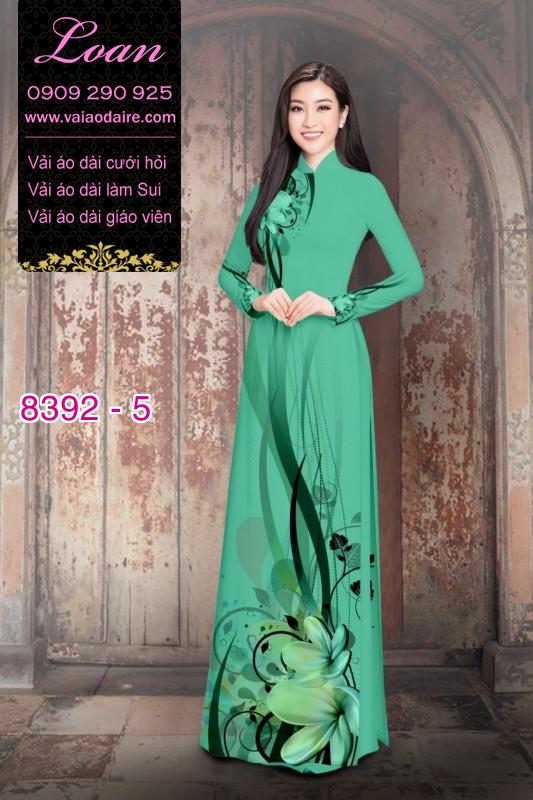 Vải áo dài hoa 3D