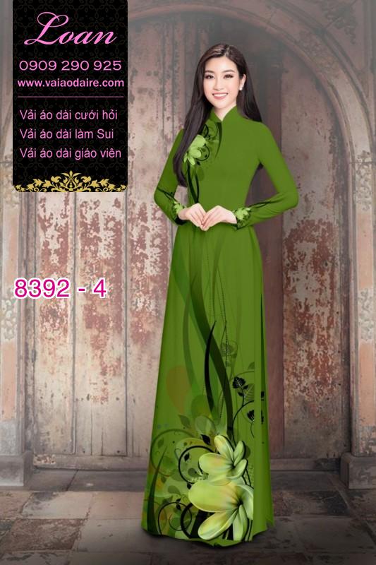 Vải áo dài hoa 3D