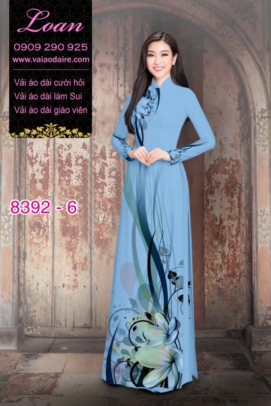 Vải áo dài hoa 3D