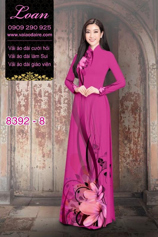Vải áo dài hoa 3D