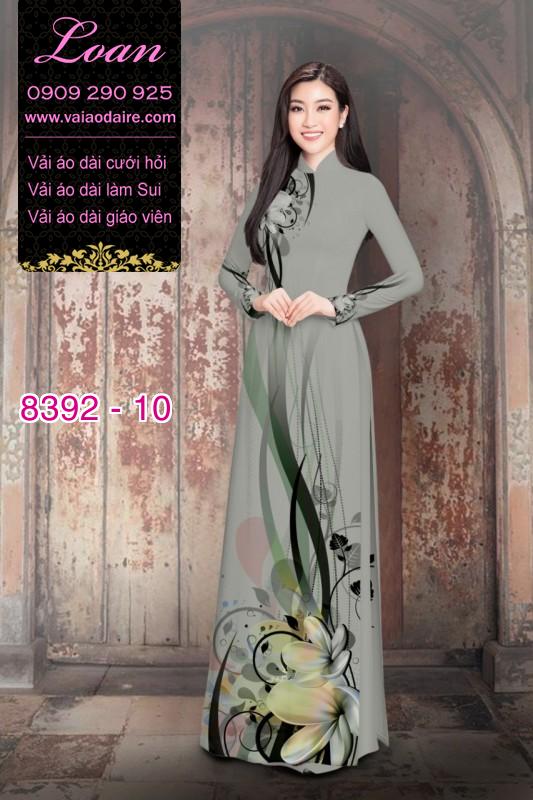 Vải áo dài hoa 3D
