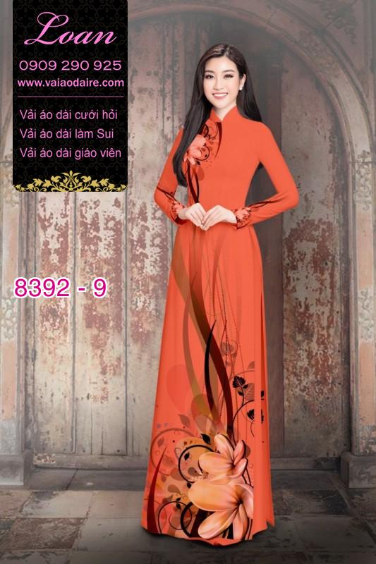 Vải áo dài hoa 3D