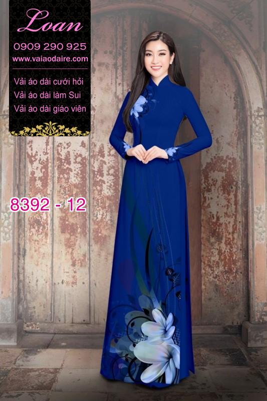 Vải áo dài hoa 3D