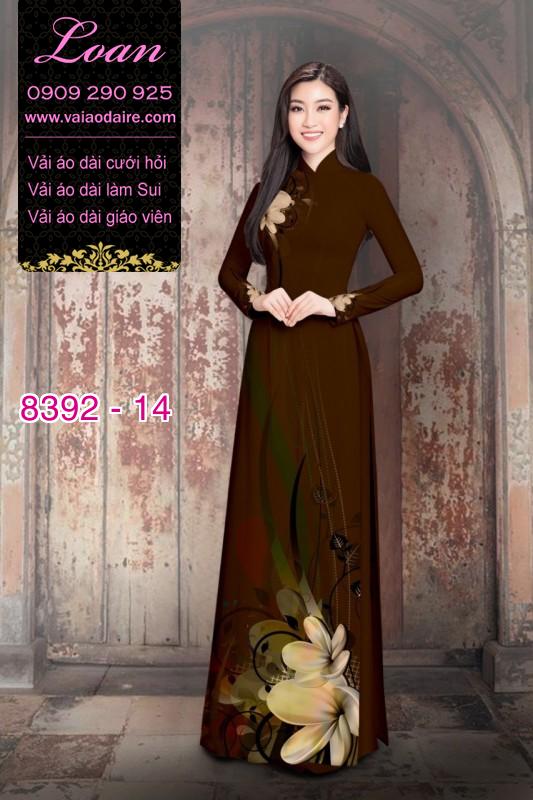 Vải áo dài hoa 3D