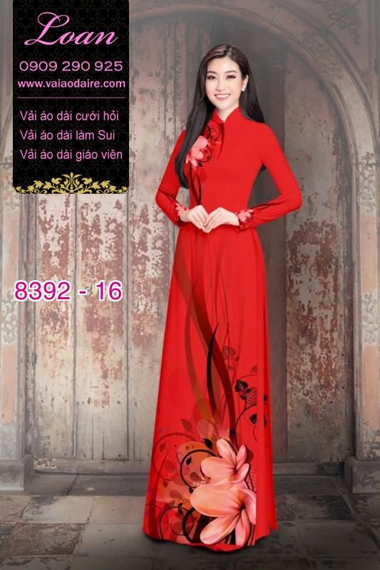 Vải áo dài hoa 3D