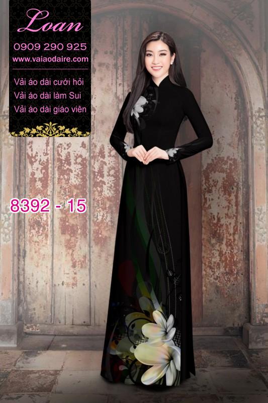 Vải áo dài hoa 3D