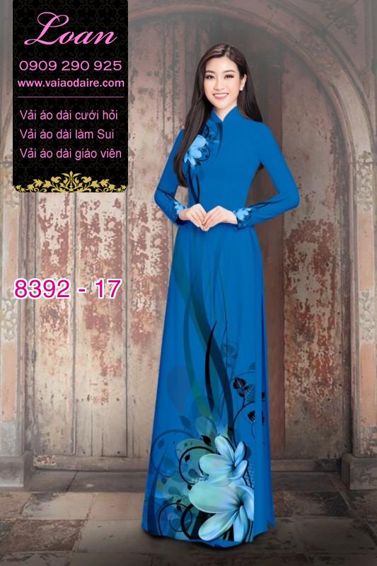 Vải áo dài hoa 3D
