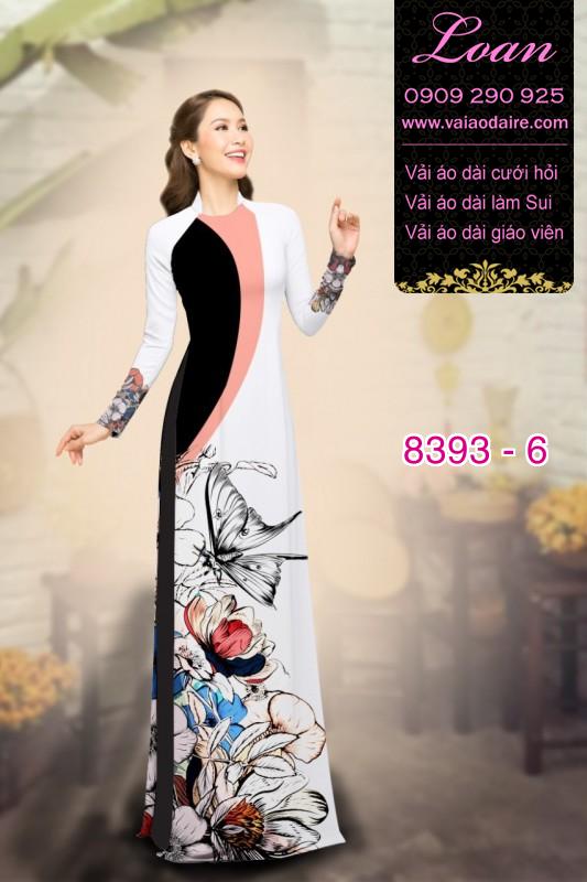 Vải áo dài hoa 3D