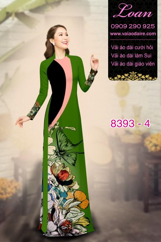 Vải áo dài hoa 3D
