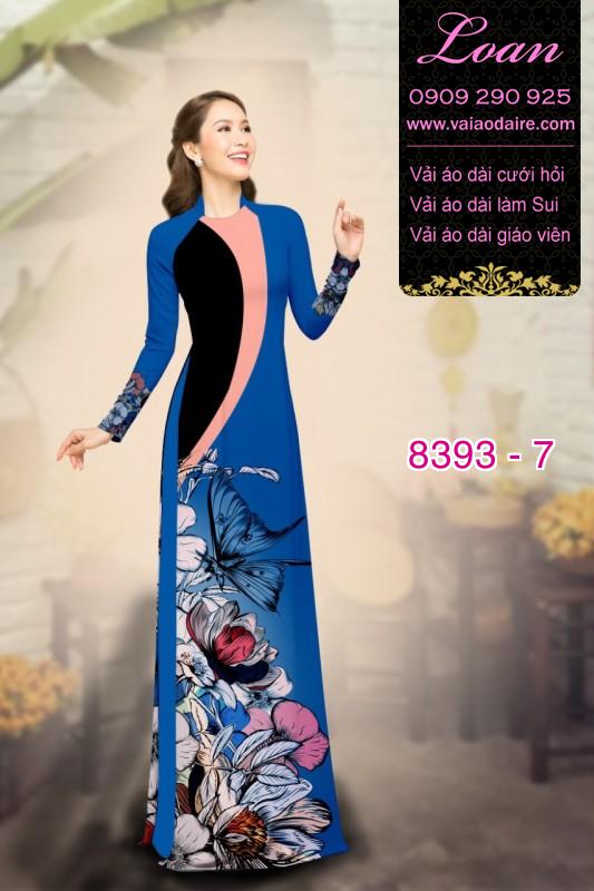Vải áo dài hoa 3D
