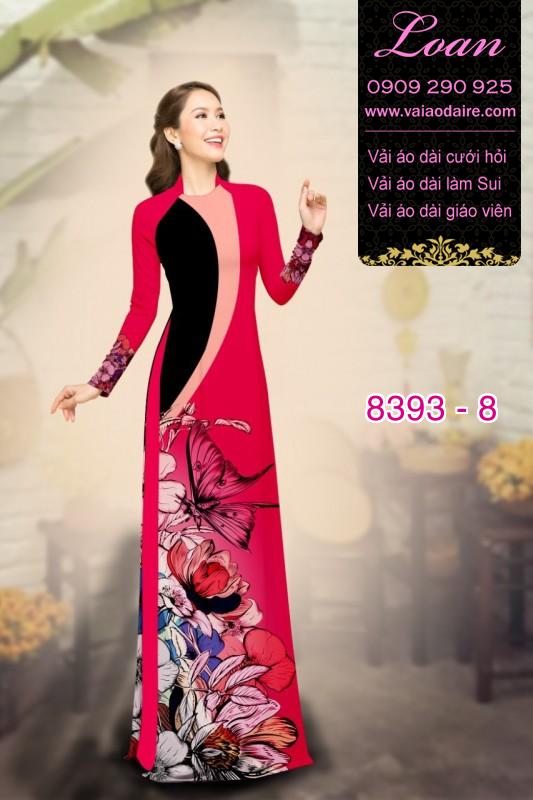 Vải áo dài hoa 3D
