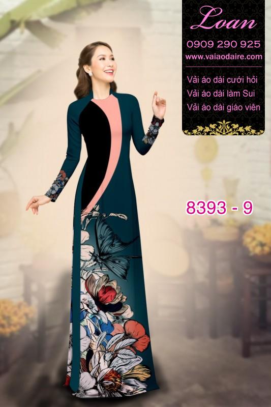 Vải áo dài hoa 3D