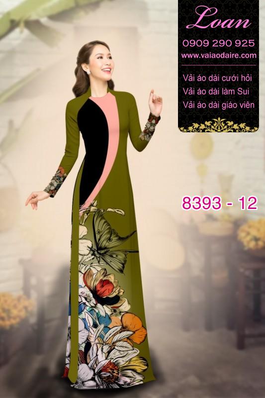 Vải áo dài hoa 3D
