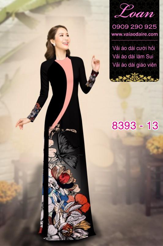 Vải áo dài hoa 3D