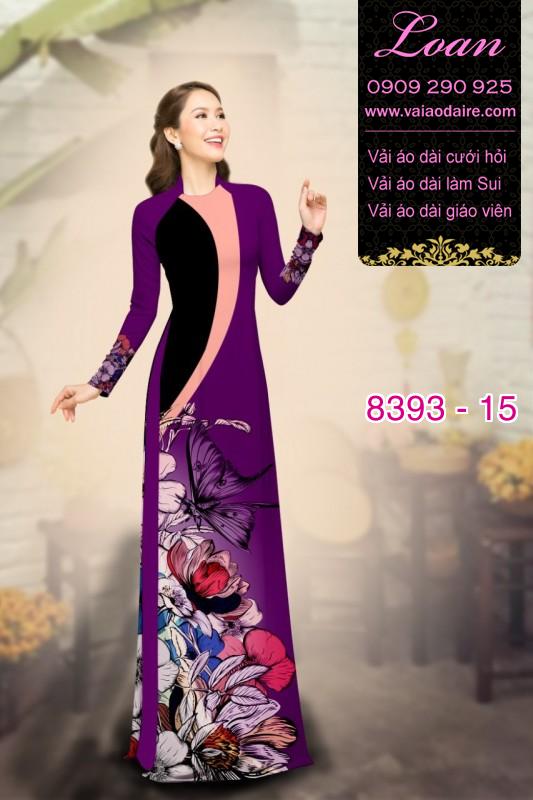 Vải áo dài hoa 3D
