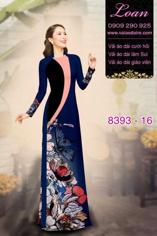 Vải áo dài hoa 3D