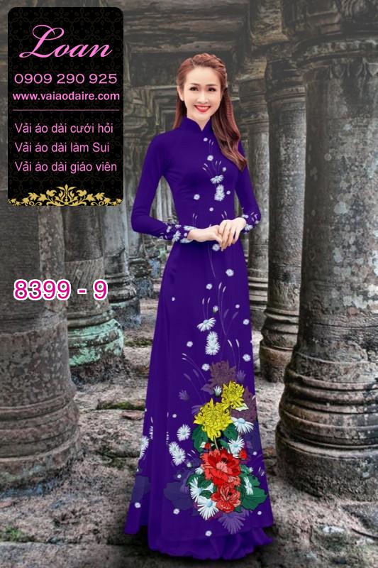 Vải áo dài hoa 3D