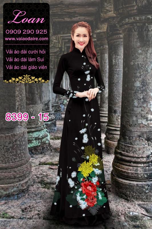 Vải áo dài hoa 3D