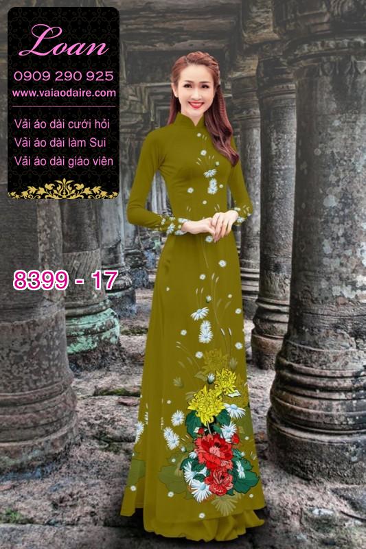 Vải áo dài hoa 3D