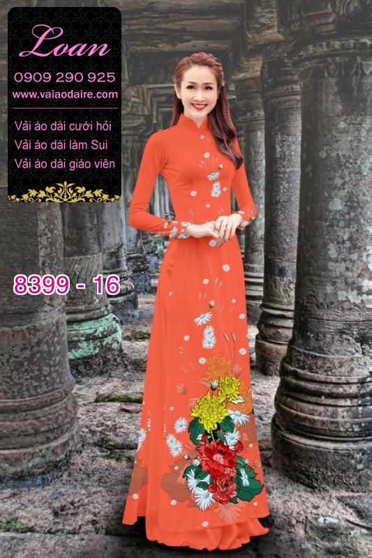 Vải áo dài hoa 3D